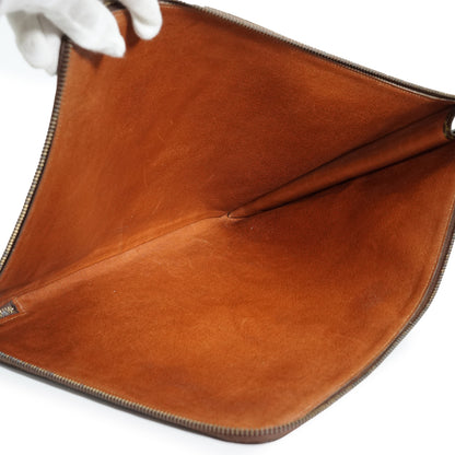 Vintage Monogram Poche Documents Business Clutch Bag