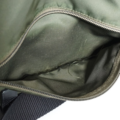 Nylon Leather Messenger Bag