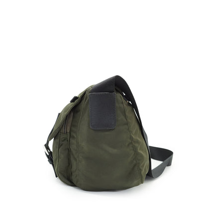 Nylon Leather Messenger Bag