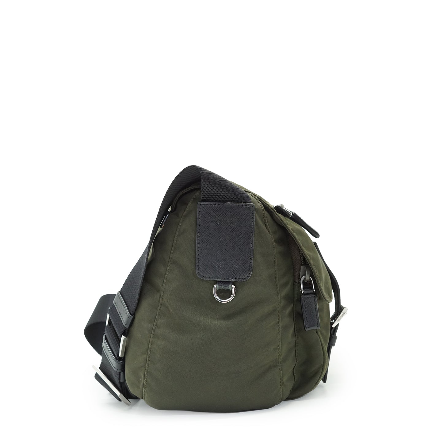 Nylon Leather Messenger Bag