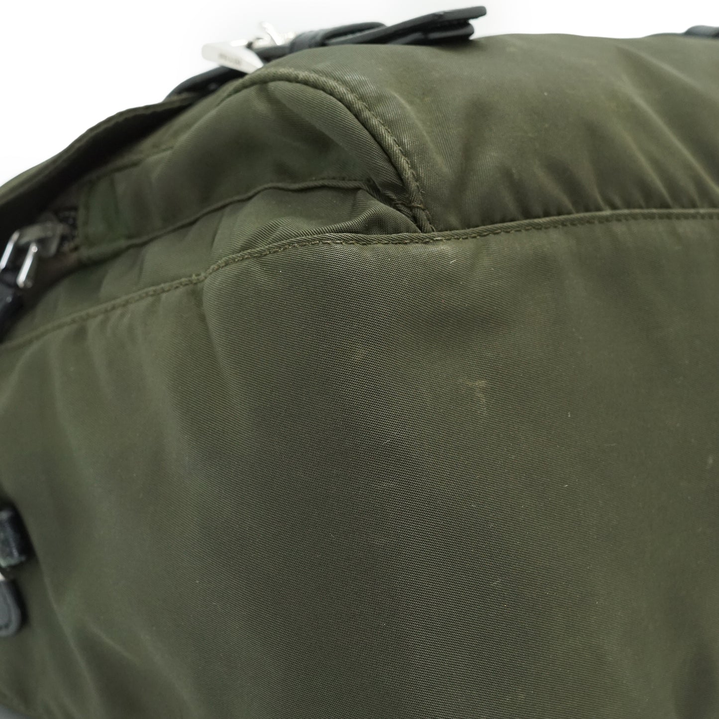 Nylon Leather Messenger Bag