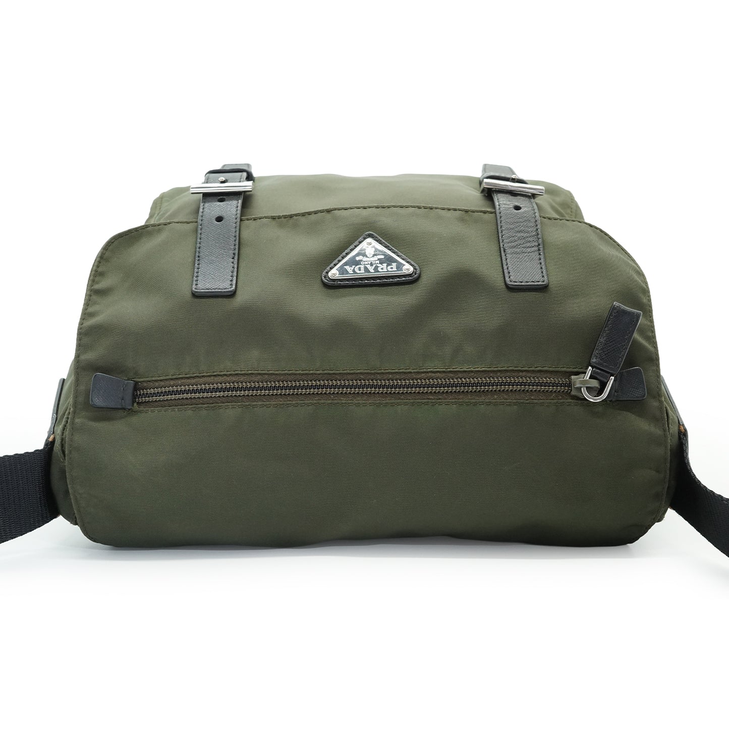 Nylon Leather Messenger Bag