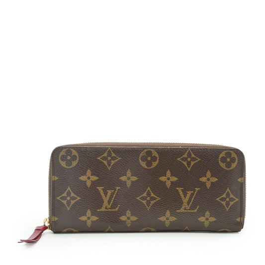 Monogram Portefeuille Clemence Fuchsia Long Wallet