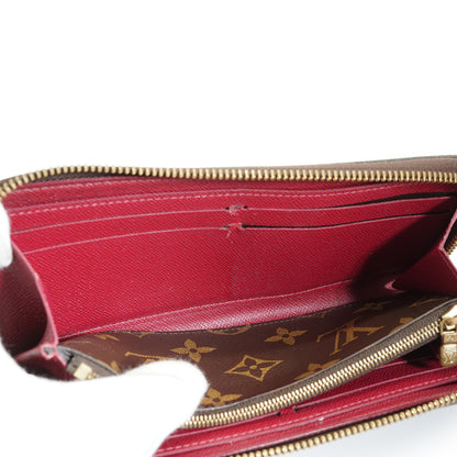 Monogram Portefeuille Clemence Fuchsia Long Wallet