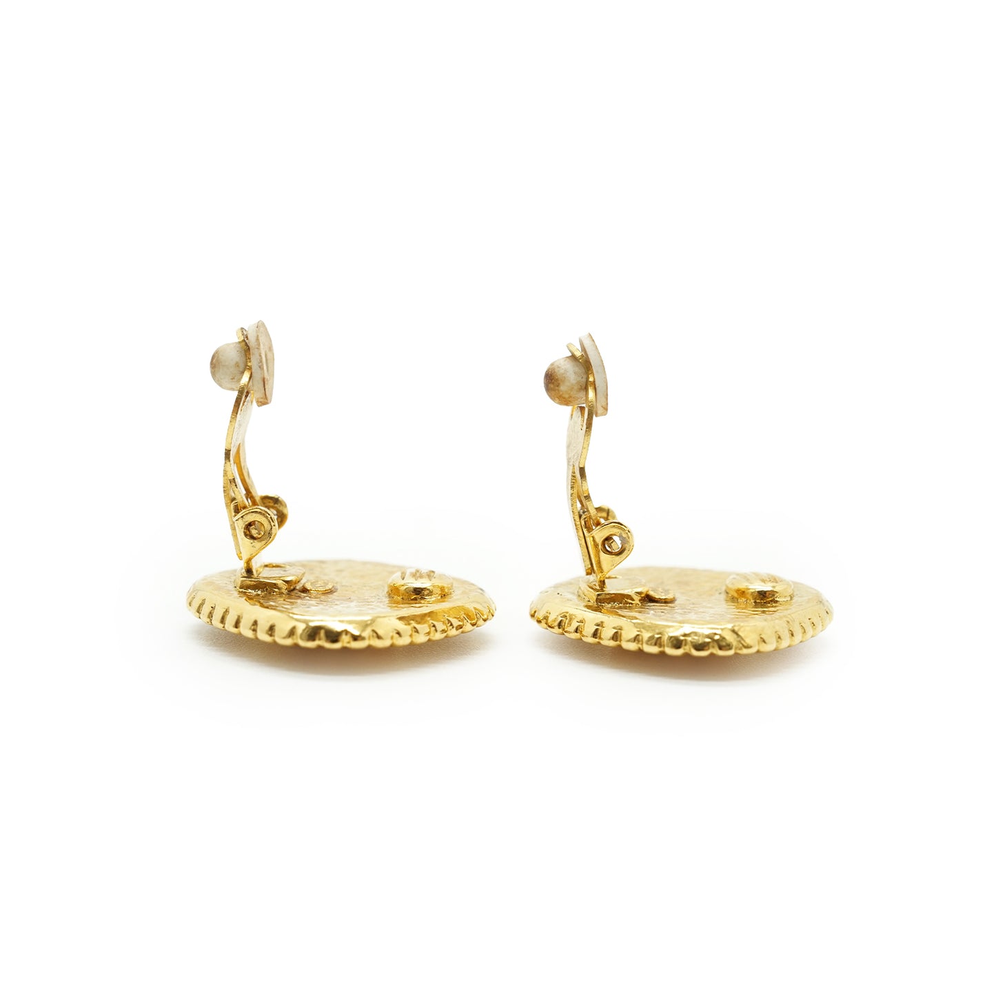 CC Diamond-shaped Clip-On Earrings GP