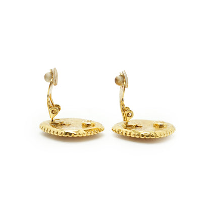 CC Diamond-shaped Clip-On Earrings GP