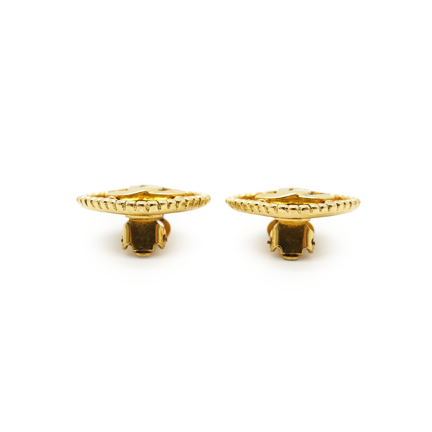 CC Diamond-shaped Clip-On Earrings GP