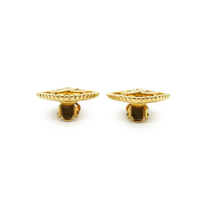 CC Diamond-shaped Clip-On Earrings GP