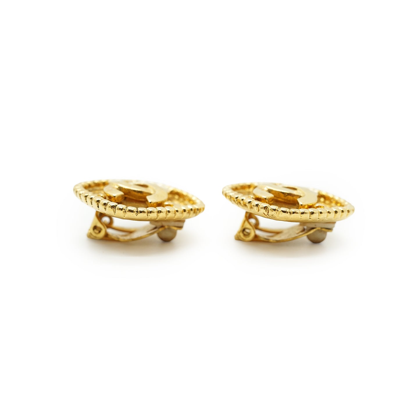 CC Diamond-shaped Clip-On Earrings GP