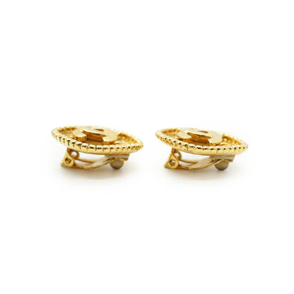 CC Diamond-shaped Clip-On Earrings GP