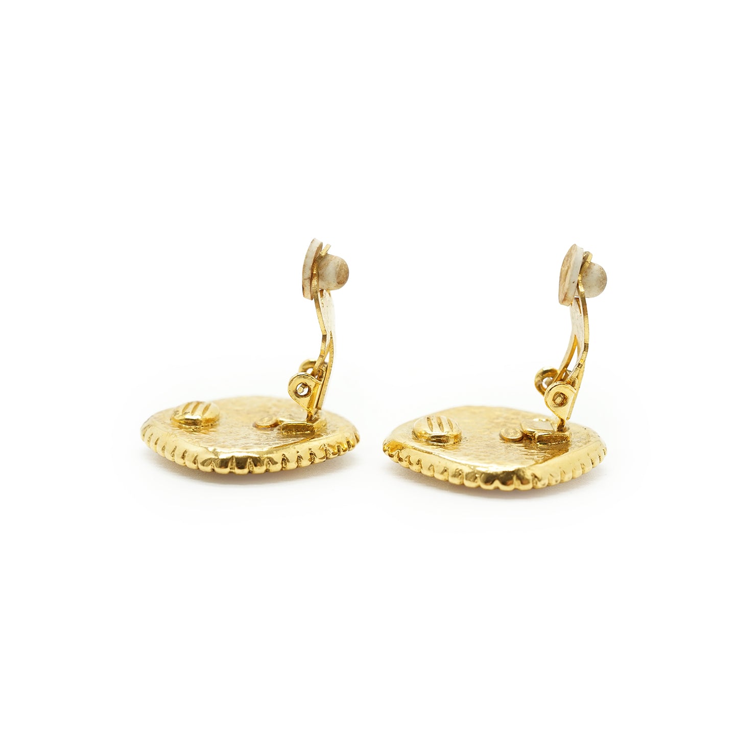 CC Diamond-shaped Clip-On Earrings GP