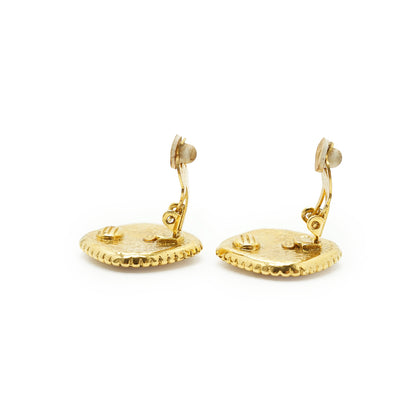 CC Diamond-shaped Clip-On Earrings GP