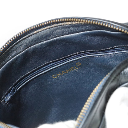 CC Lambskin Fringe Diamond-Quilted Chain Shoulder Camera Bag