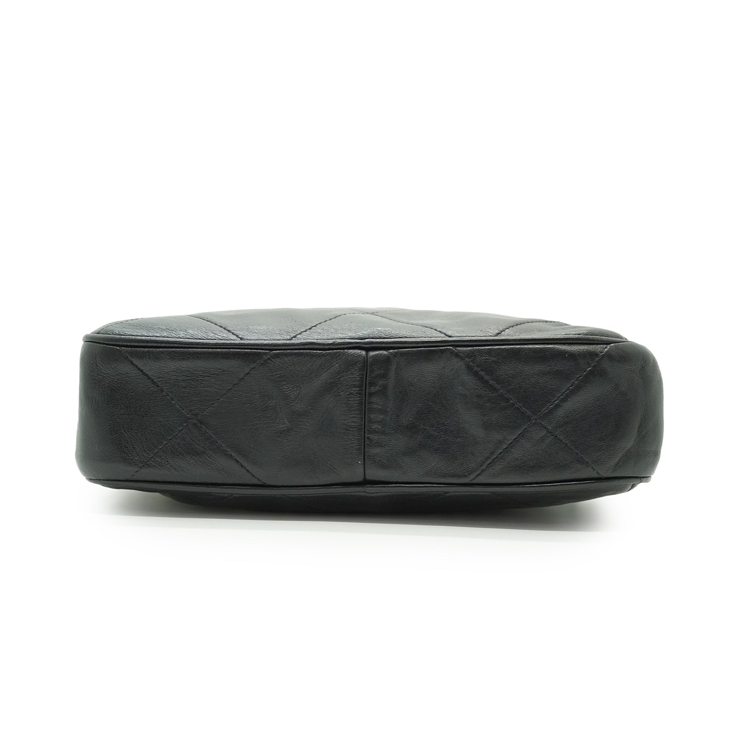 CC Lambskin Fringe Diamond-Quilted Chain Shoulder Camera Bag