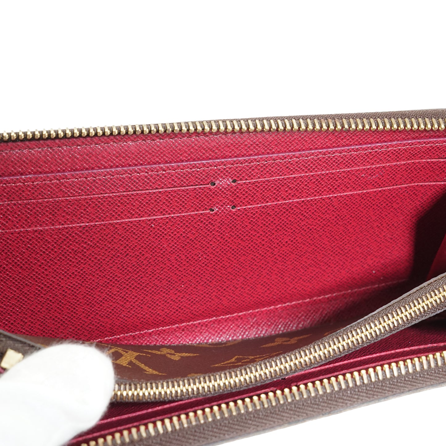 Monogram Portefeuille Clemence Fuchsia Long Wallet