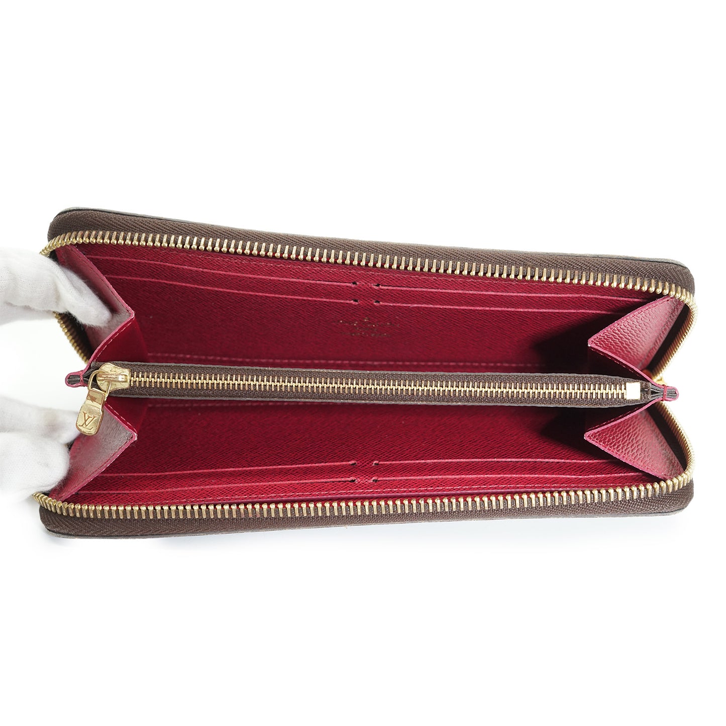 Monogram Portefeuille Clemence Fuchsia Long Wallet
