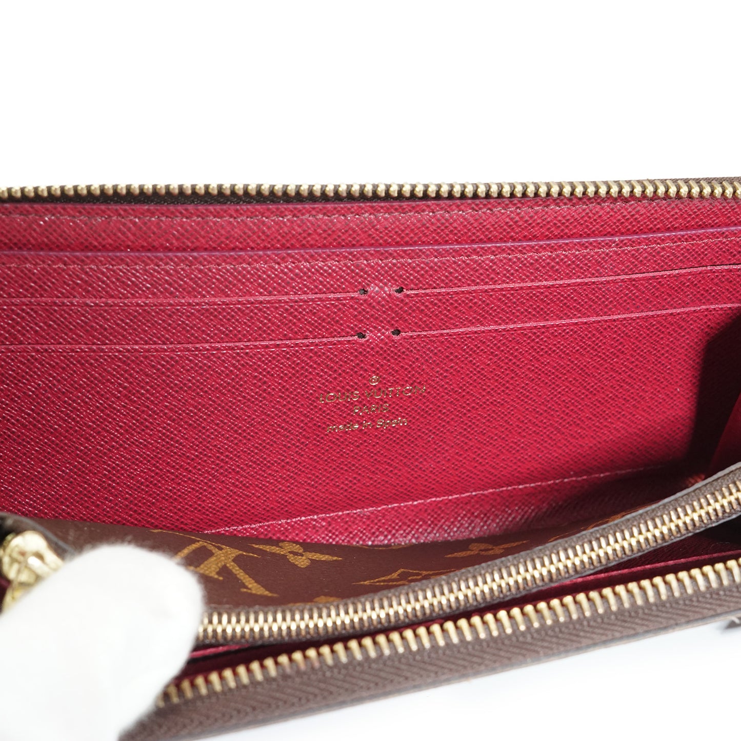 Monogram Portefeuille Clemence Fuchsia Long Wallet