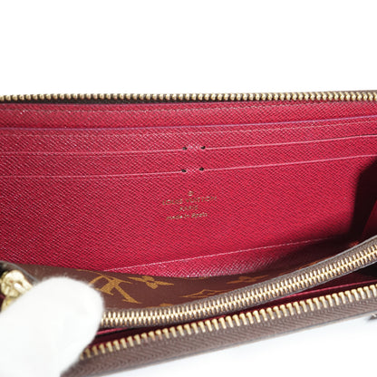 Monogram Portefeuille Clemence Fuchsia Long Wallet