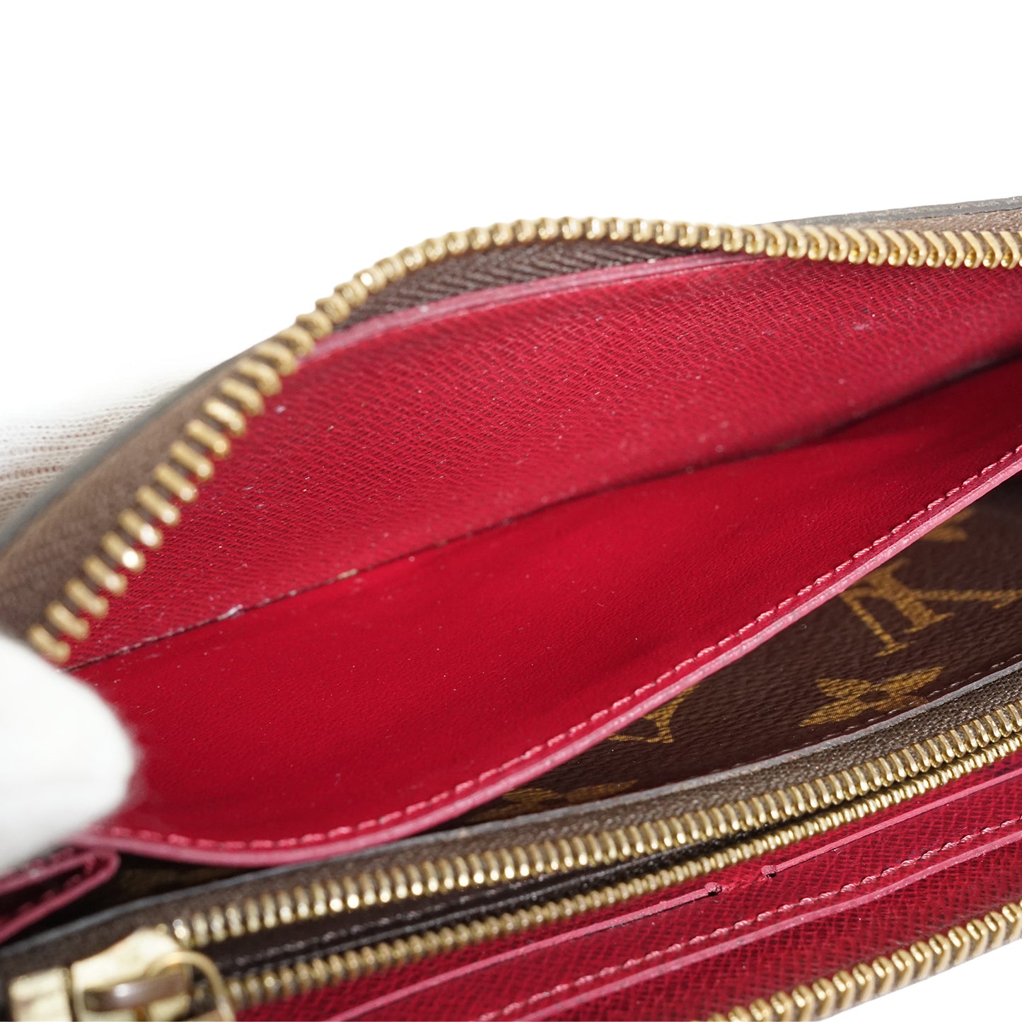 Monogram Portefeuille Clemence Fuchsia Long Wallet