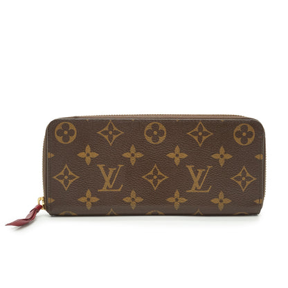 Monogram Portefeuille Clemence Fuchsia Long Wallet