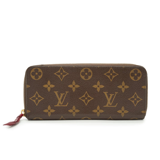 Monogram Portefeuille Clemence Fuchsia Long Wallet