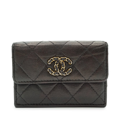 Chanel 19 Lambskin Small Flap Wallet