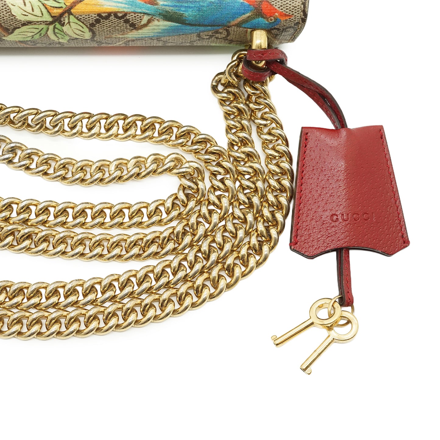 GG Supreme Tian Padlock Floral Print Small Chain Shoulder Bag