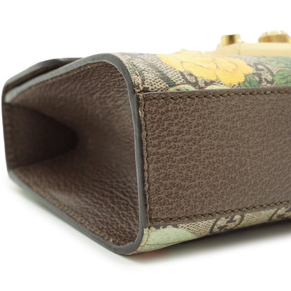 GG Supreme Tian Padlock Floral Print Small Chain Shoulder Bag