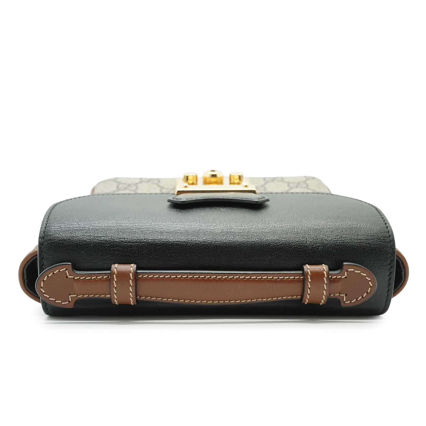 GG Supreme Coated Canvas Padlock Mini Top Handle Shoulder Bag