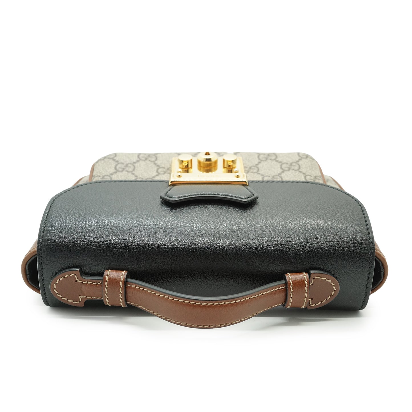GG Supreme Coated Canvas Padlock Mini Top Handle Shoulder Bag
