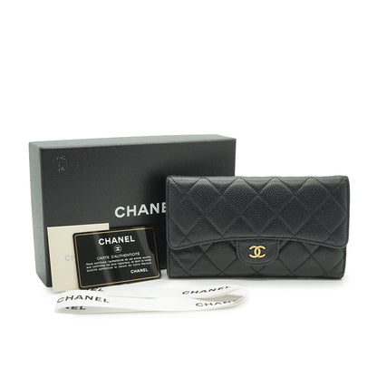 Lambskin Matelasse Classic Long Flap Wallet