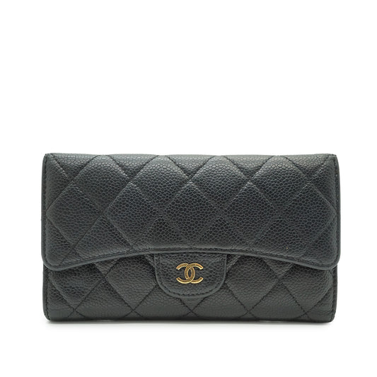Lambskin Matelasse Classic Long Flap Wallet