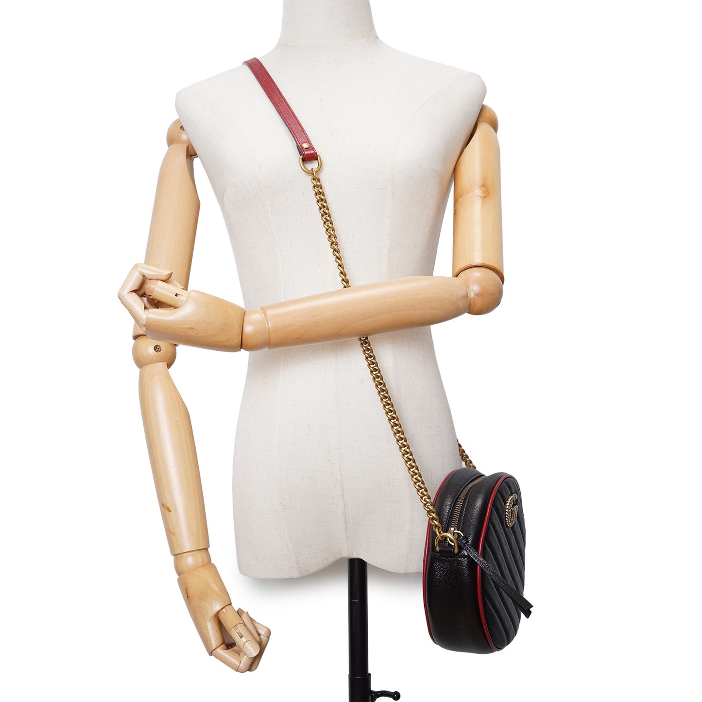 GG Marmont Mini Round Chain Shoulder Bag
