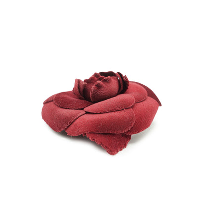 Camellia Corsage Velvet Brooch