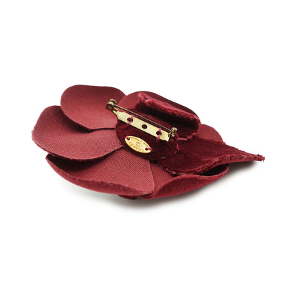 Camellia Corsage Velvet Brooch