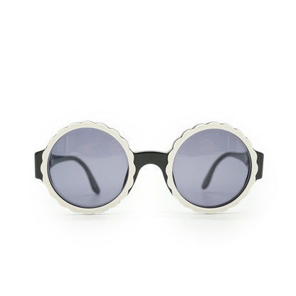Vintage CC Scalloped Round-Frame Sunglasses