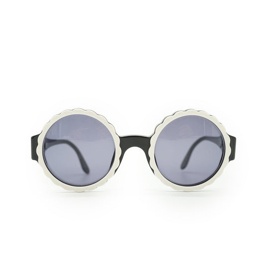 Vintage CC Scalloped Round-Frame Sunglasses