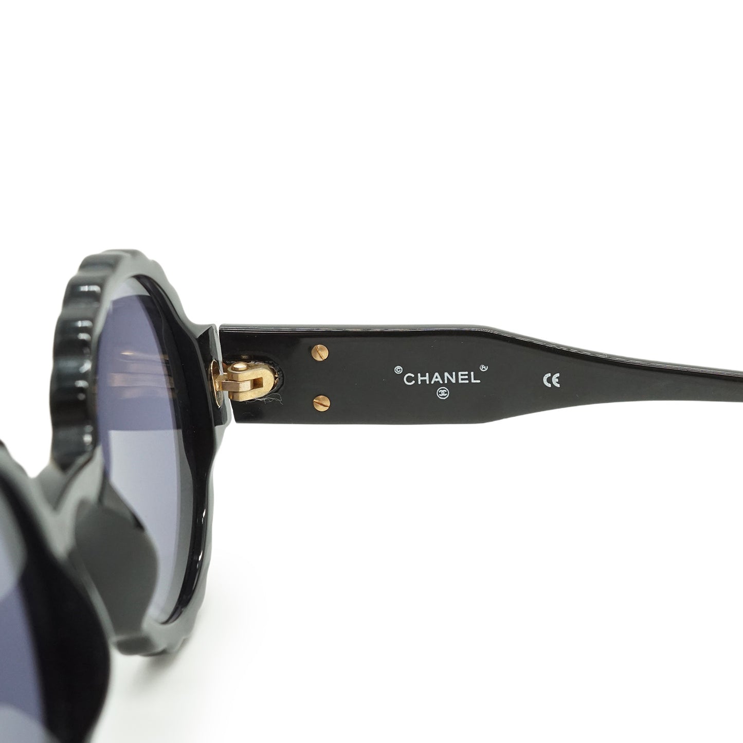 Vintage CC Scalloped Round-Frame Sunglasses