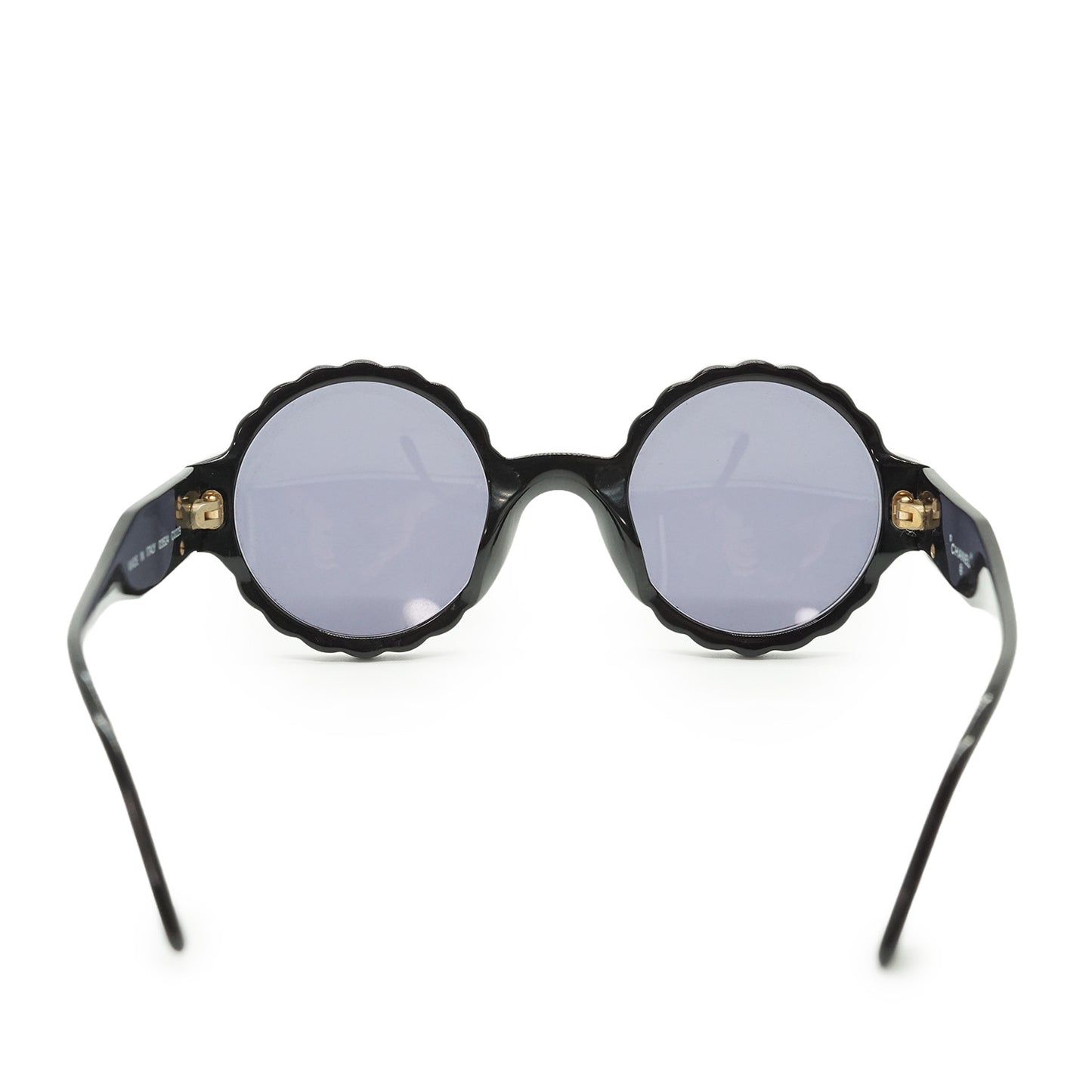 Vintage CC Scalloped Round-Frame Sunglasses