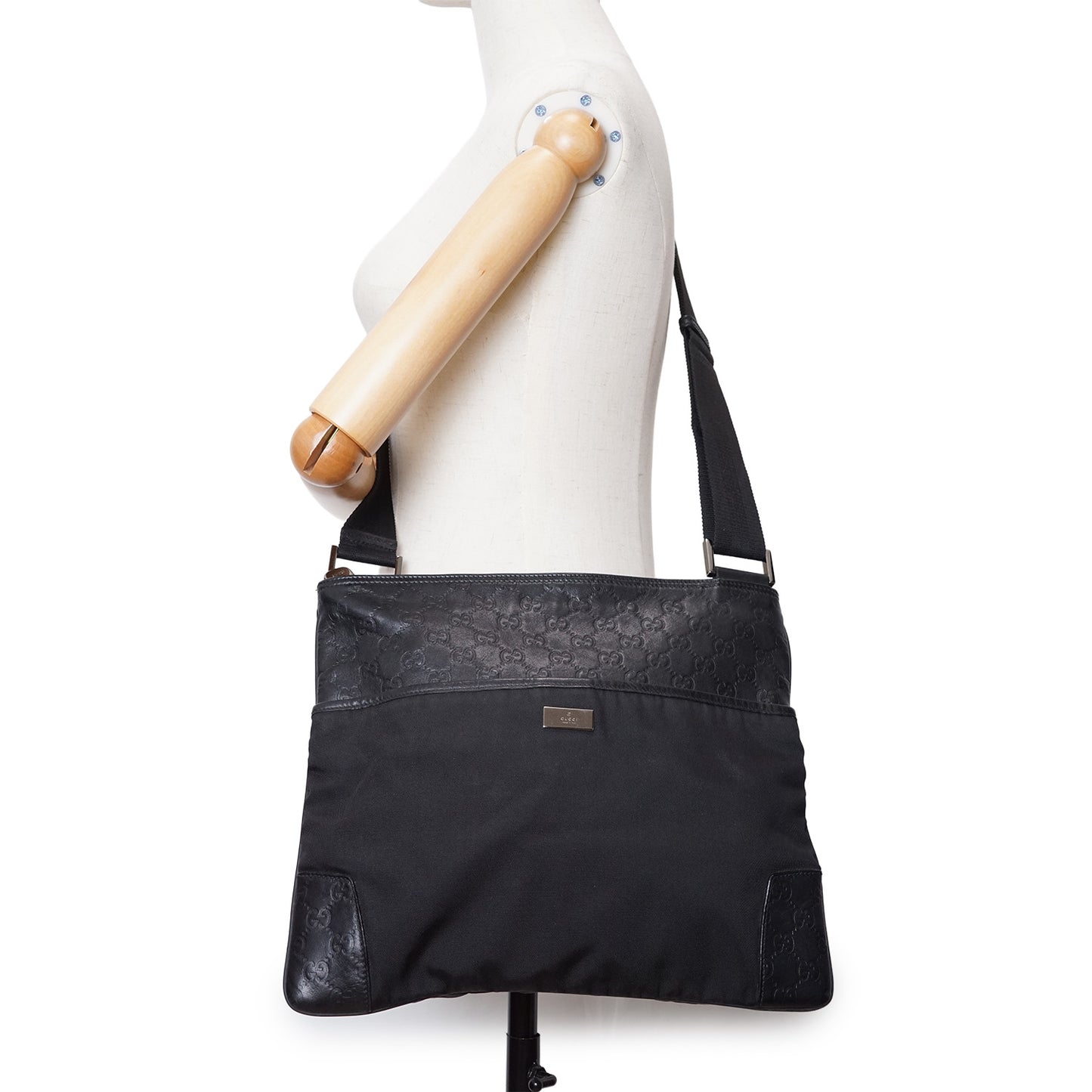 GG Nylon Leather Crossbody Bag
