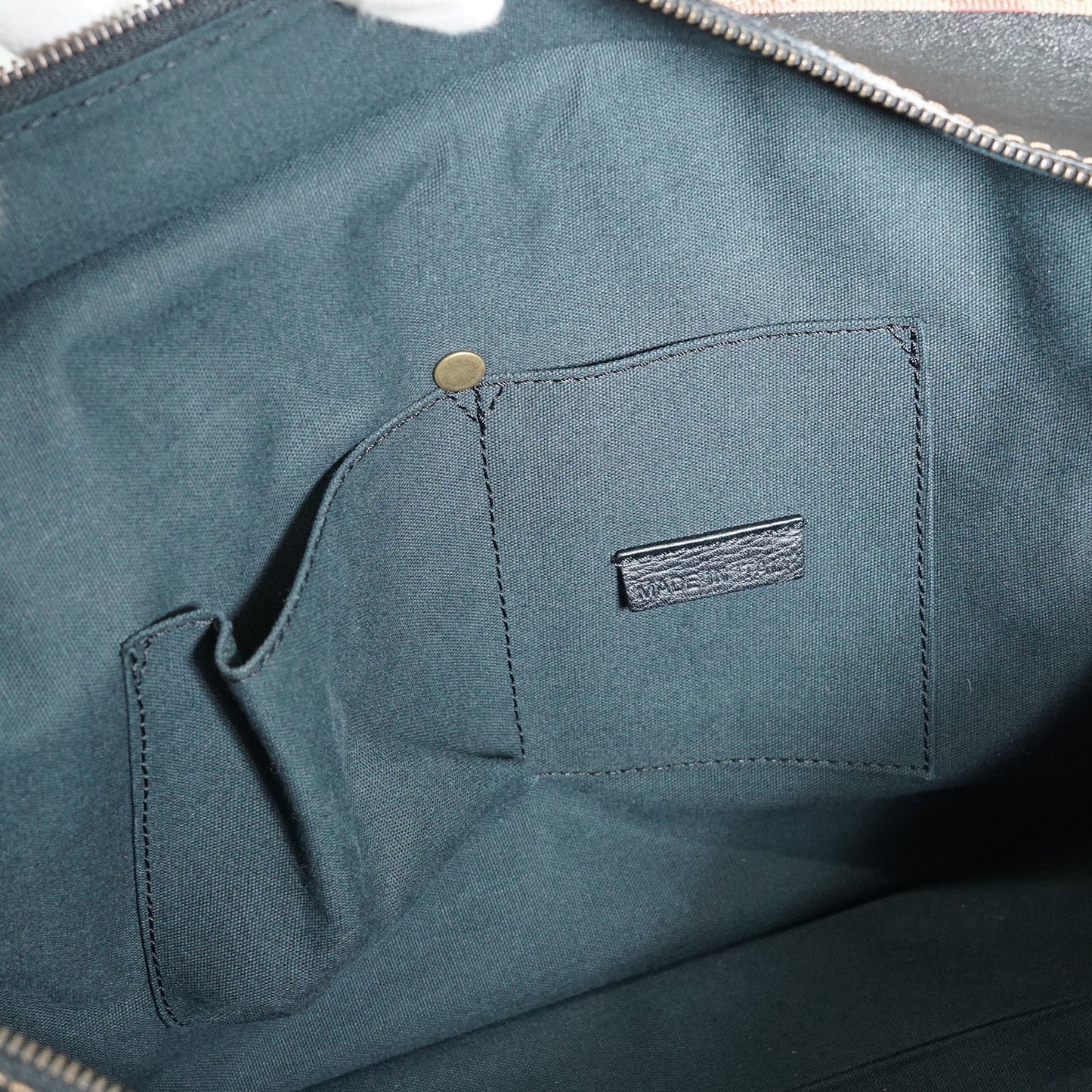 Vintage Nova Check Trim Satchel Bag