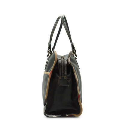 Vintage Nova Check Trim Satchel Bag
