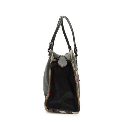 Vintage Nova Check Trim Satchel Bag