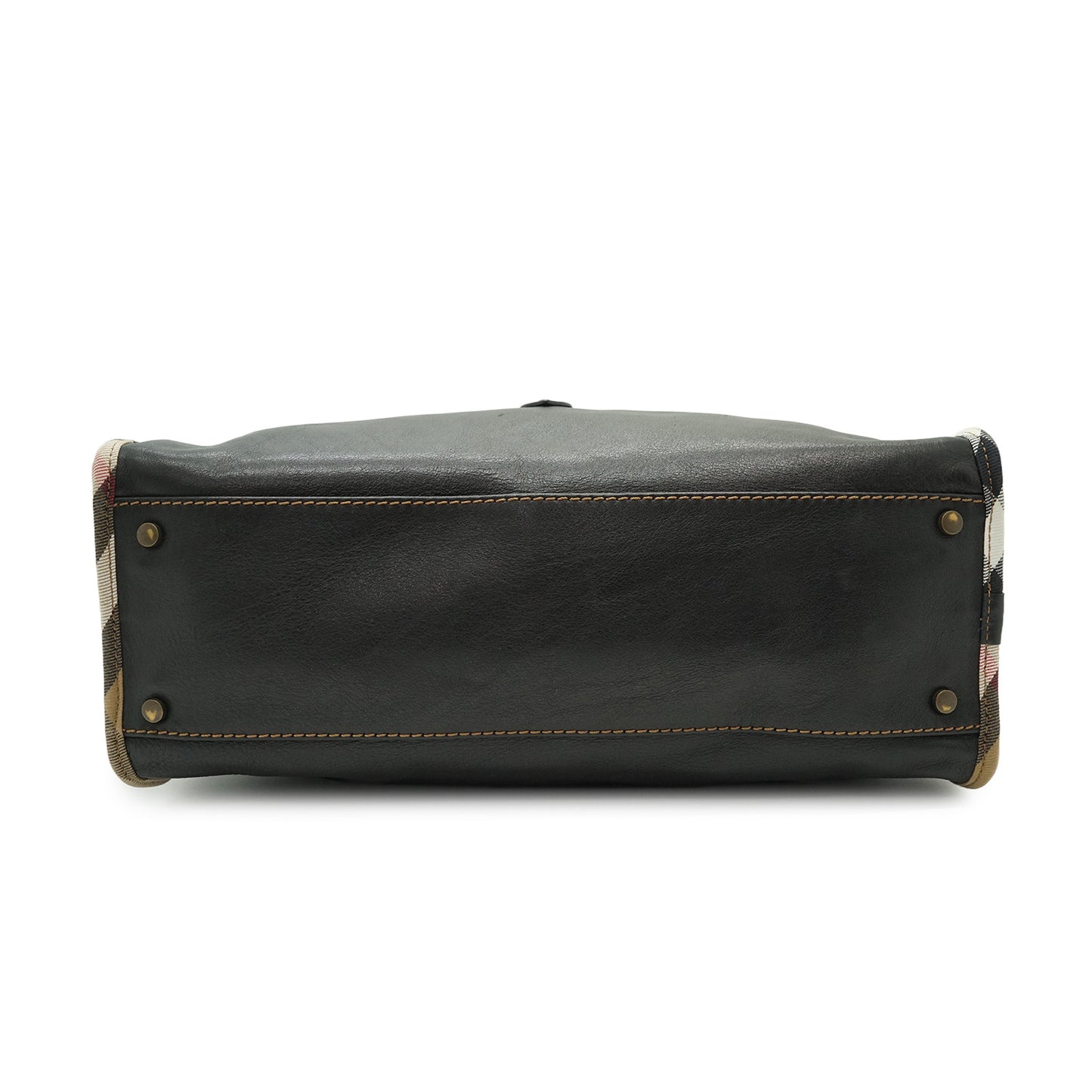 Vintage Nova Check Trim Satchel Bag