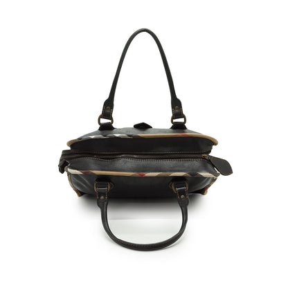 Vintage Nova Check Trim Satchel Bag