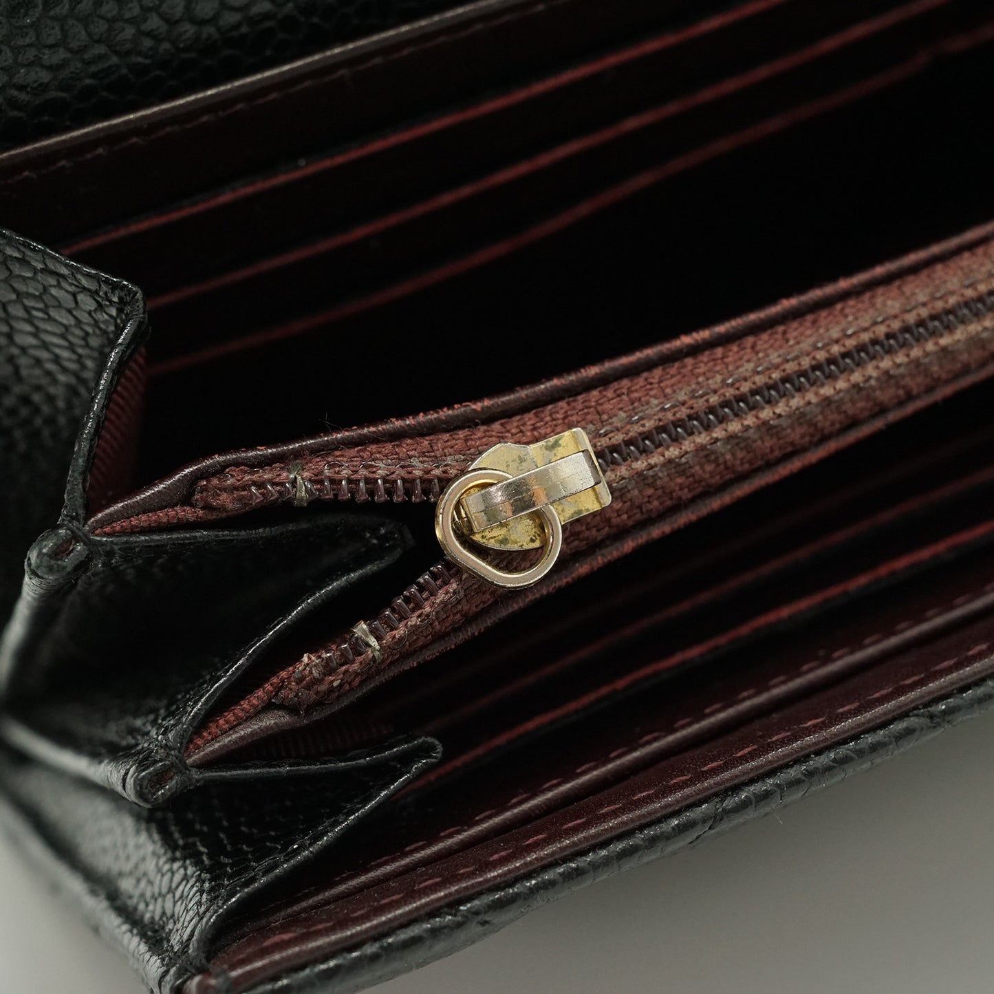 Caviar Skin Matelasse Long Flap Wallet