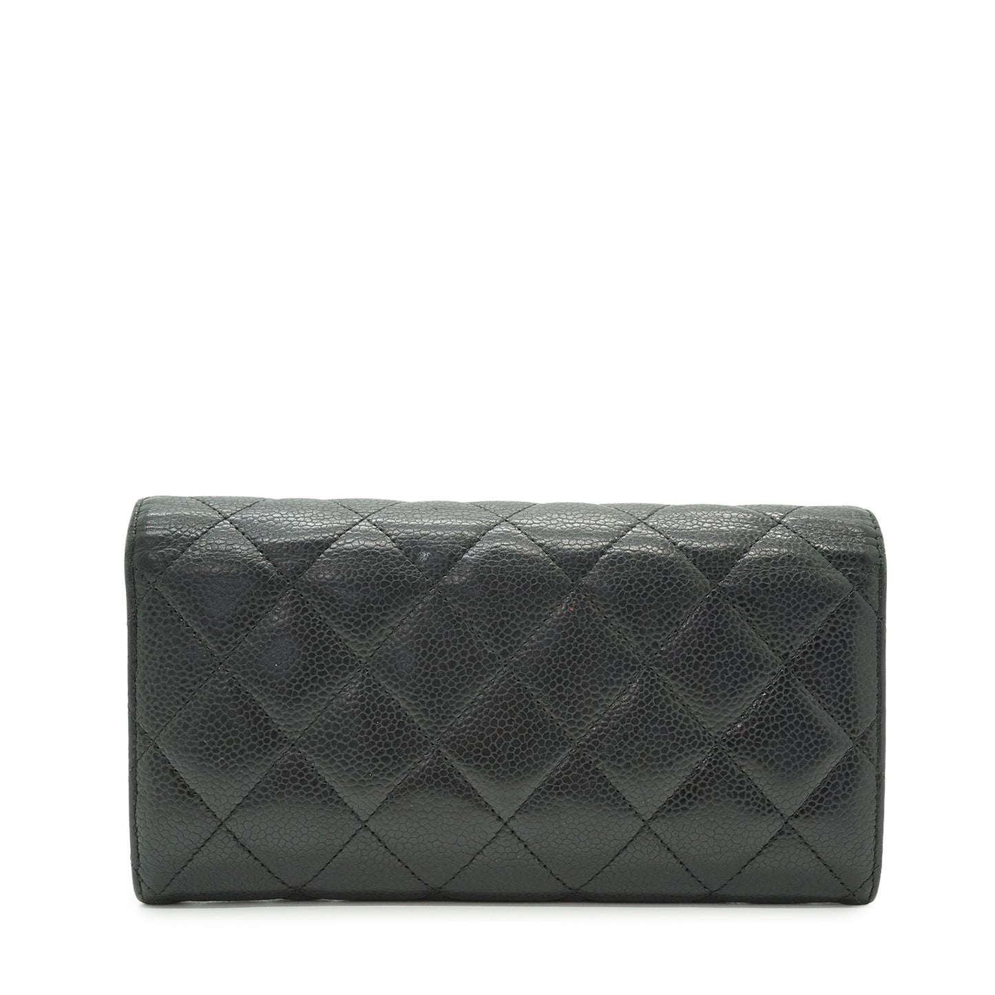 Caviar Skin Matelasse Long Flap Wallet