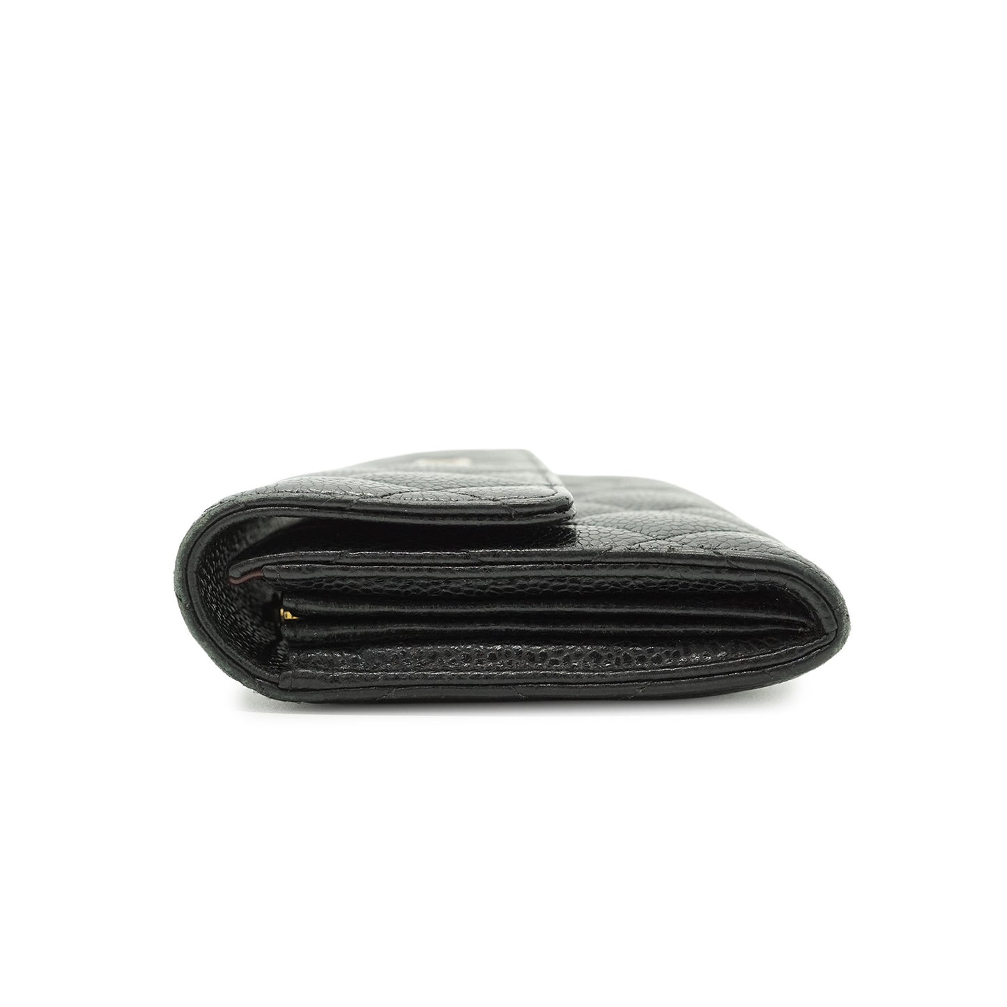 Caviar Skin Matelasse Long Flap Wallet