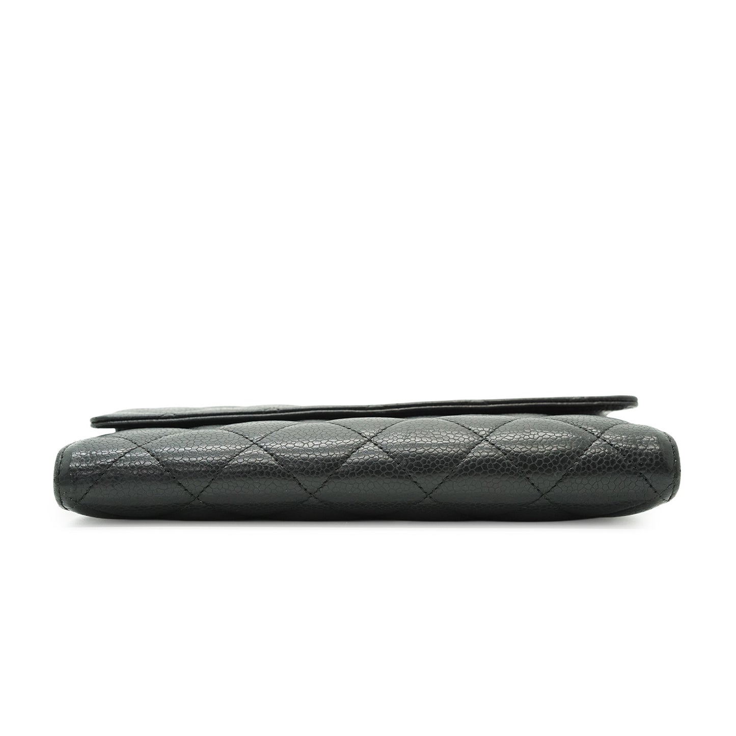 Caviar Skin Matelasse Long Flap Wallet