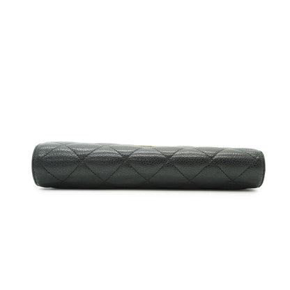 Caviar Skin Matelasse Long Flap Wallet